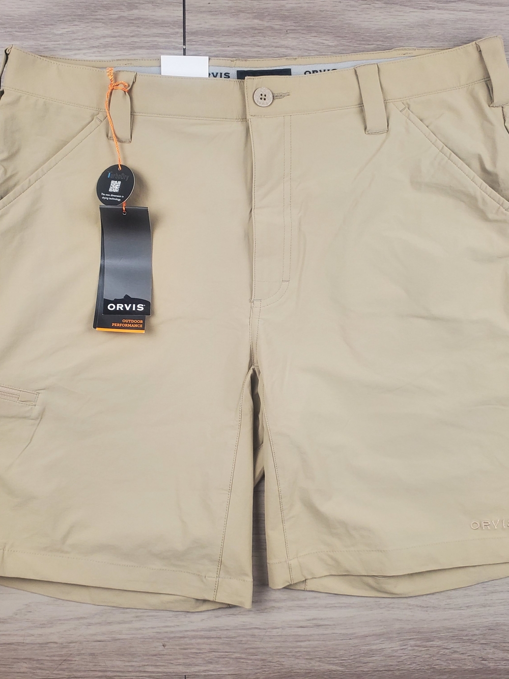 Orvis Men's 38 Outdoor Performance Shorts Khaki UPF 50 NWT